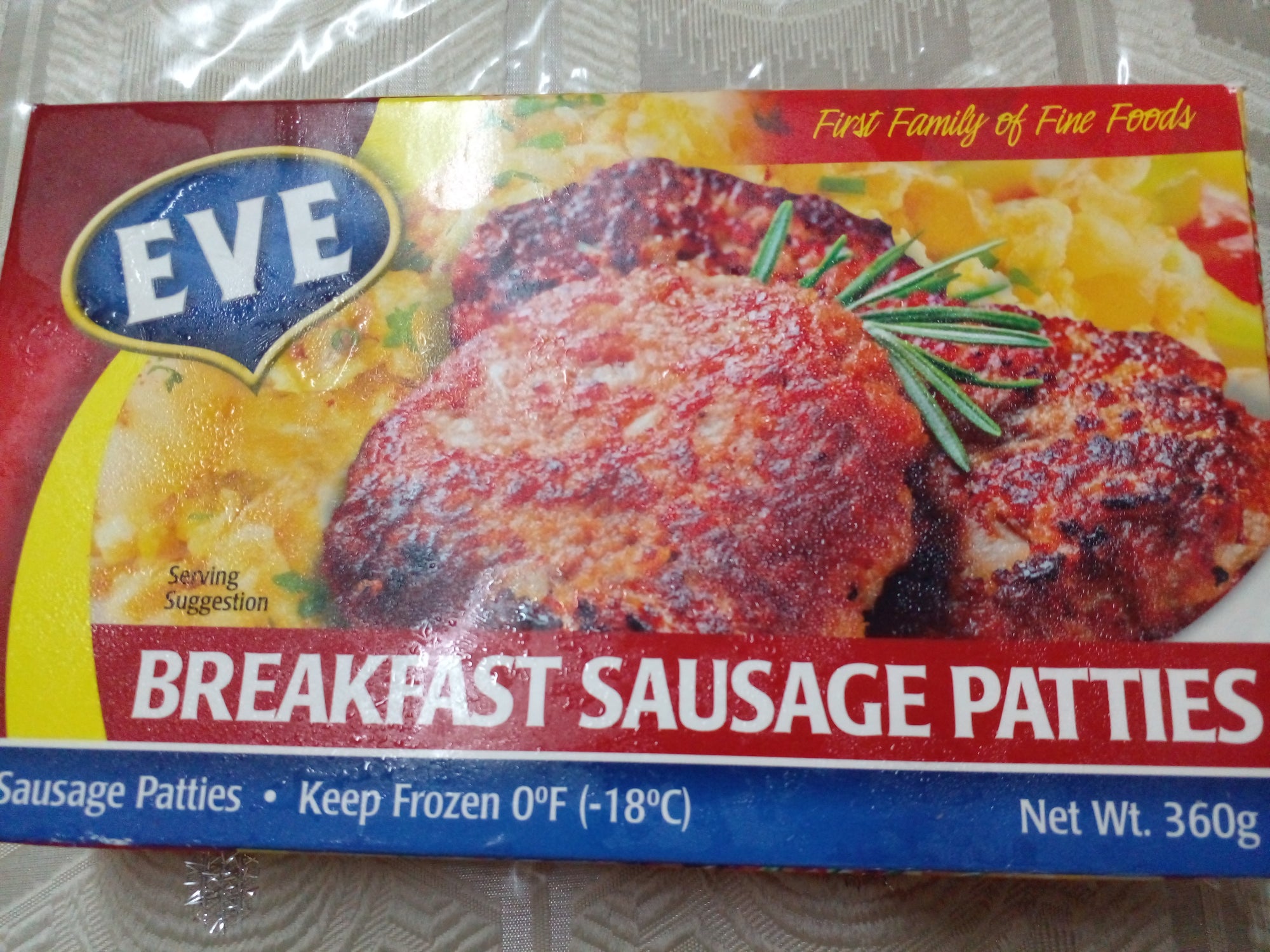 EVE Breakfast Sausage Patties 360g