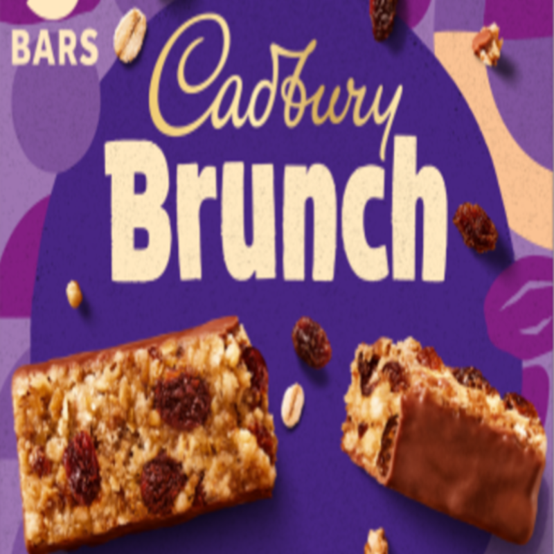 CADBURY Brunch Raisin Chocolate Cereal Bar 5 pack