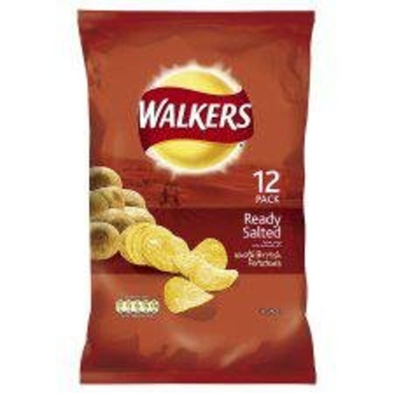 WALKERS Ready Salted 12pk x25g