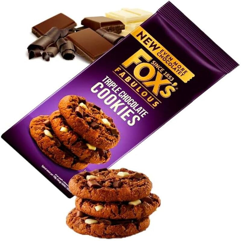 FOX'S Fabulous Triple Chocolate  Cookies 180g