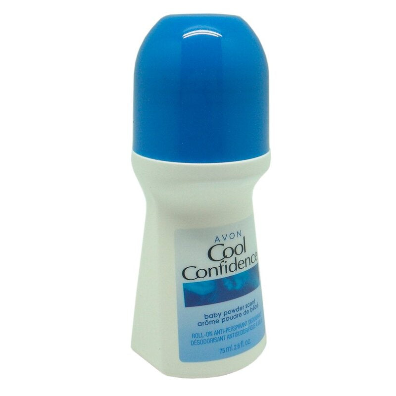 AVON Cool Confidence Baby Powder Roll-on Anti-Persirant Deodorant 2.6oz