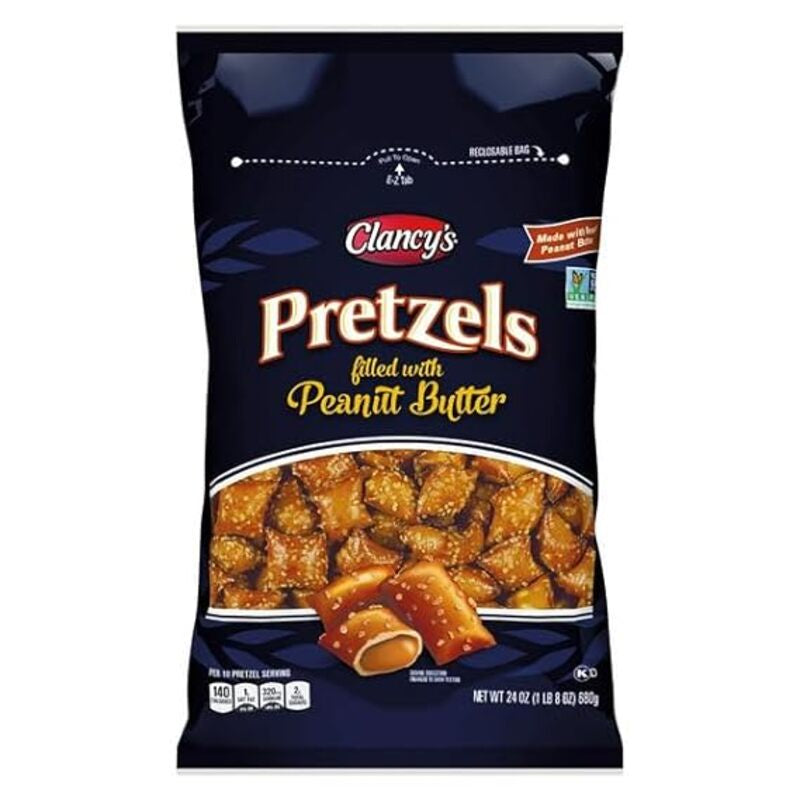 CLANCY'S Peanut Butter Filled Pretzels 24oz