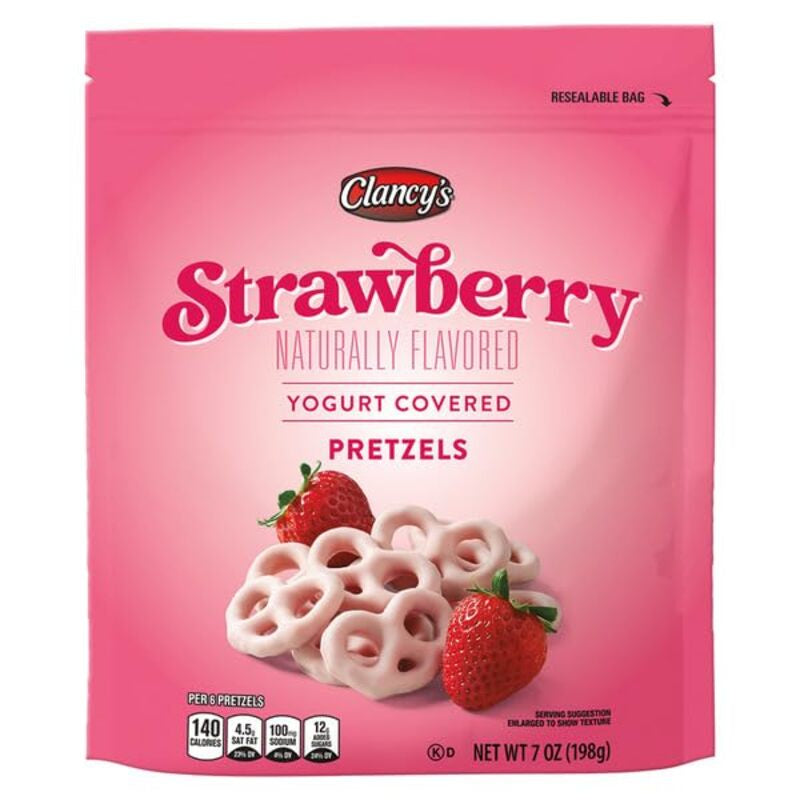 Clancy's Yogurt Covered Strawberry Pretzels 7oz