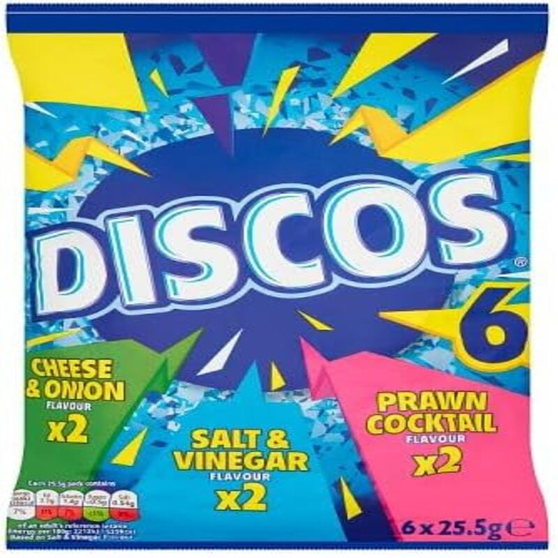 DISCOS Assorted Crisps 6 pack