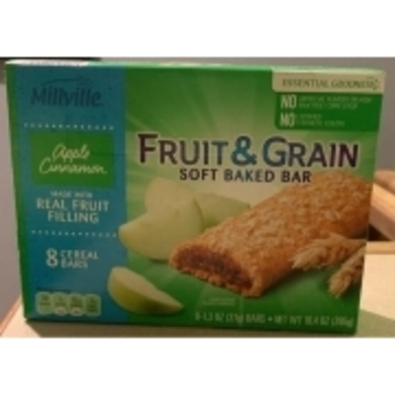 MILLVILLE Fruit & Grain Cereal Bars - Apple Cinnamon