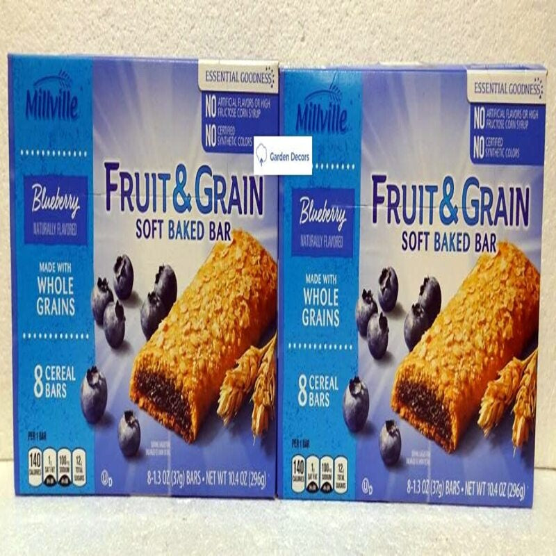 MILLVILLE Fruit & Grain Cereal Bars - Blueberry