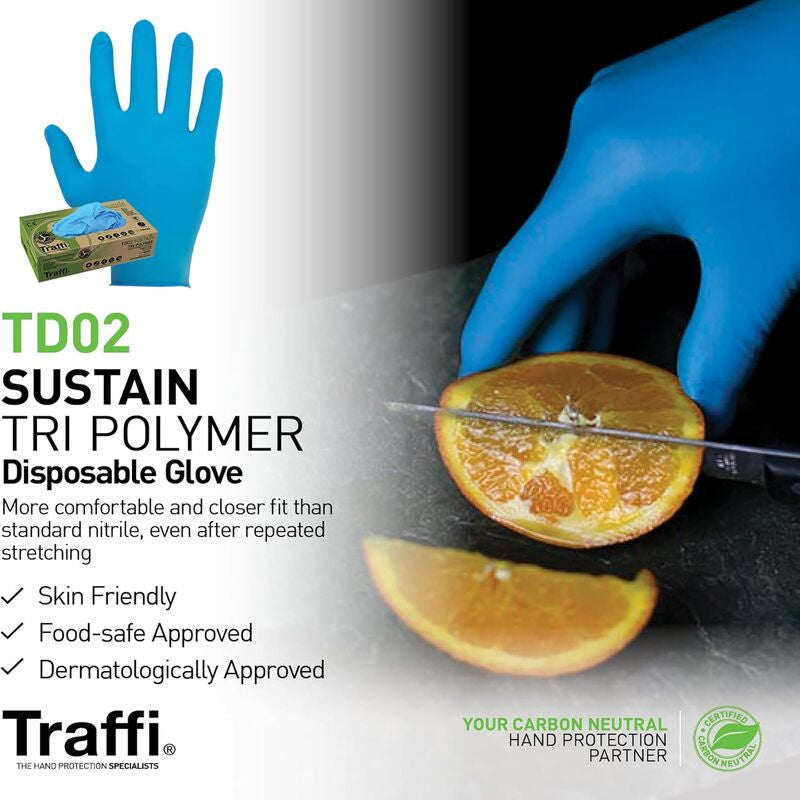 TRAFFI Nitrile Disposable Glove Small 100 pcs