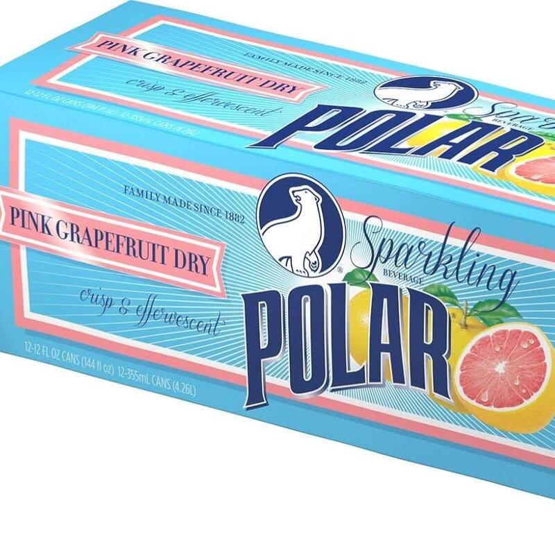 POLAR Seltzer Pink Grapefruit Dry  12 oz