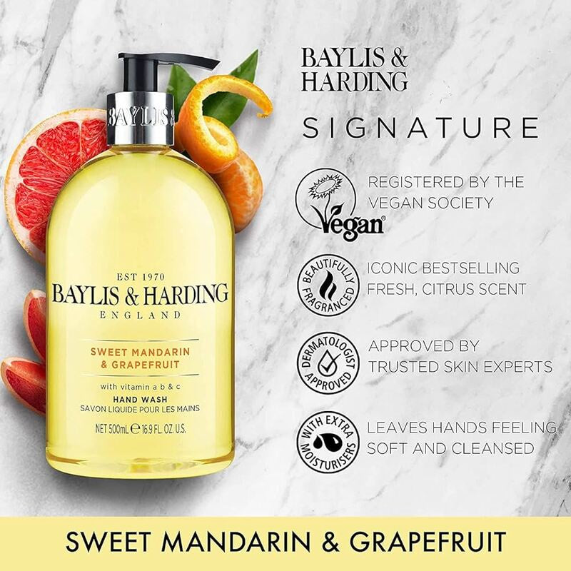 BAYLIS & HARDING Mandarin & Grapefruit Signature Hand Wash - 500ml