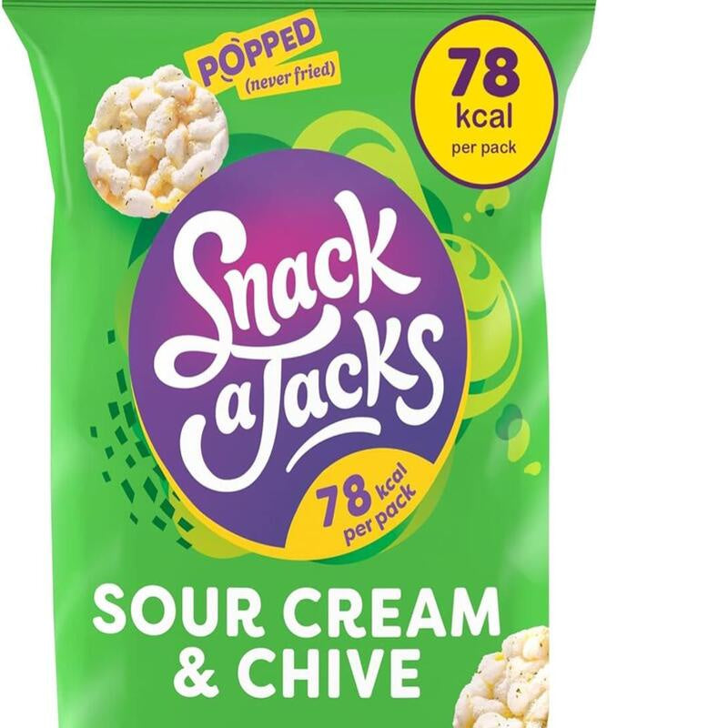 SNACKS a JACKS Sour Cream & Chive Rice Cakes 5 pack