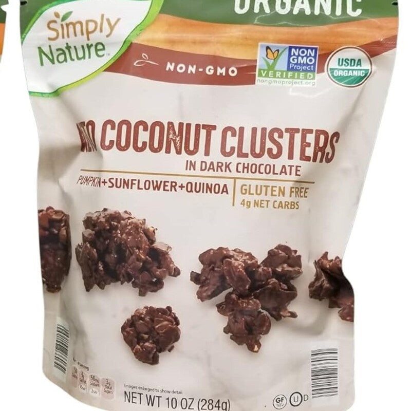 Simply Nature Keto Coconut Clusters Dark Chocolate10oz