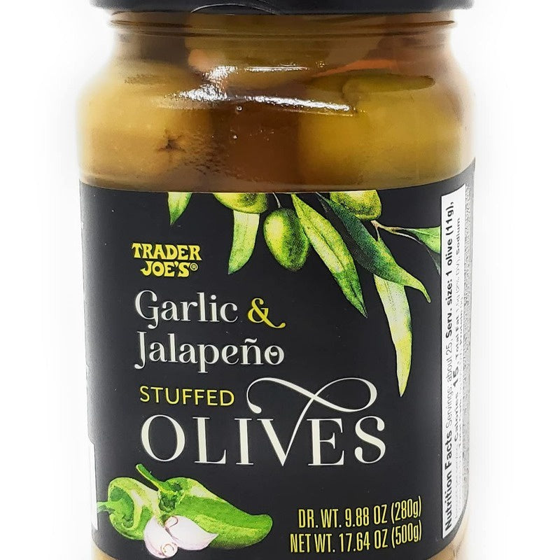 TRADER JOE'S Garlic & Japaleno Olives 9.88oz