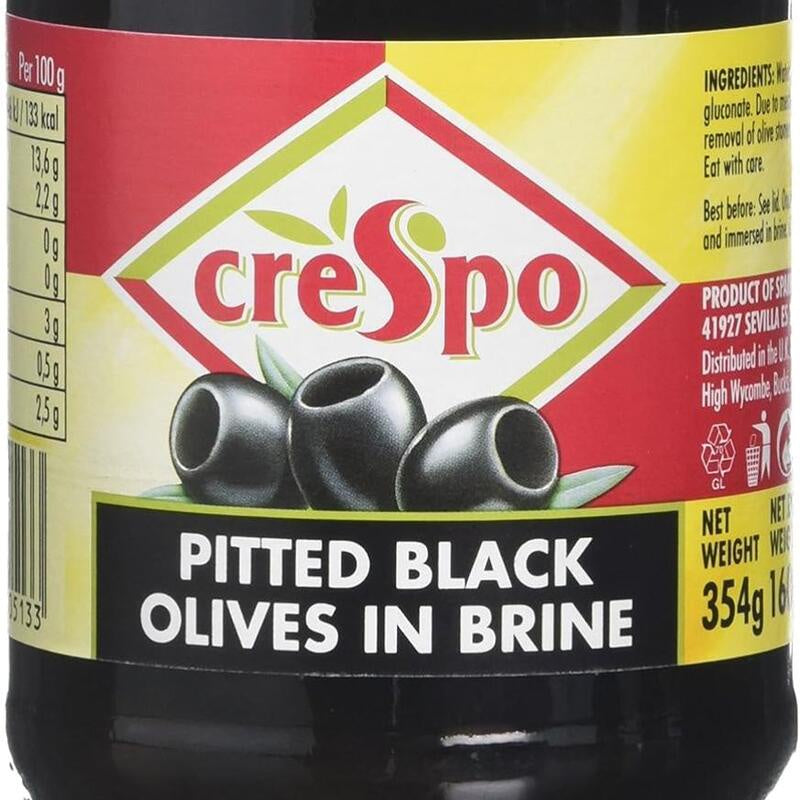 CRESPO Pitted Black Olives 354g