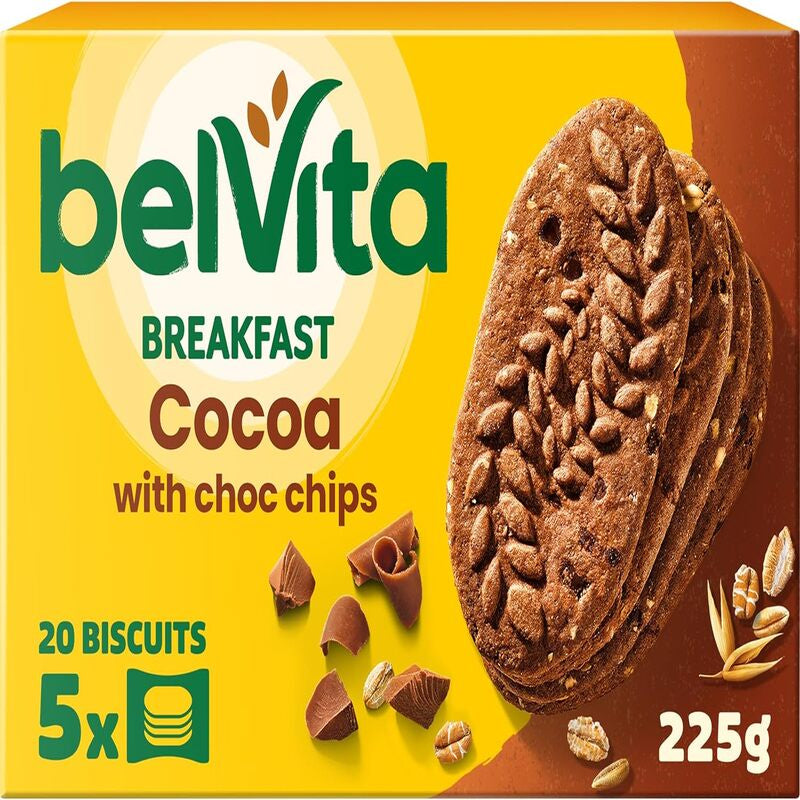 BELVITA Cocoa  w/Choc Chips 225g