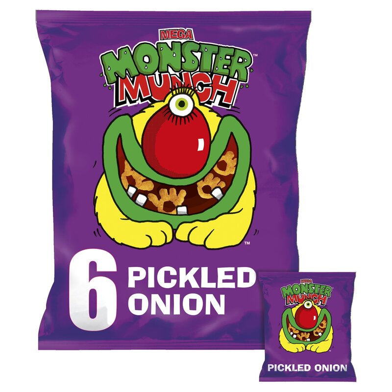 WALKERS Monster Munch Pickled Onion 6pk