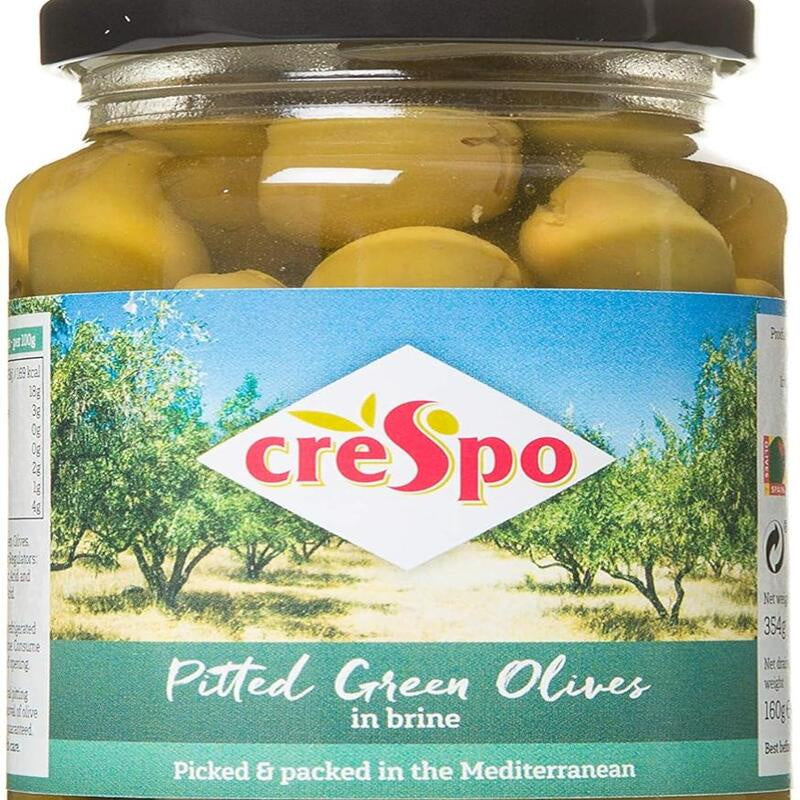 CRESPO Pitted Green Olives 354g