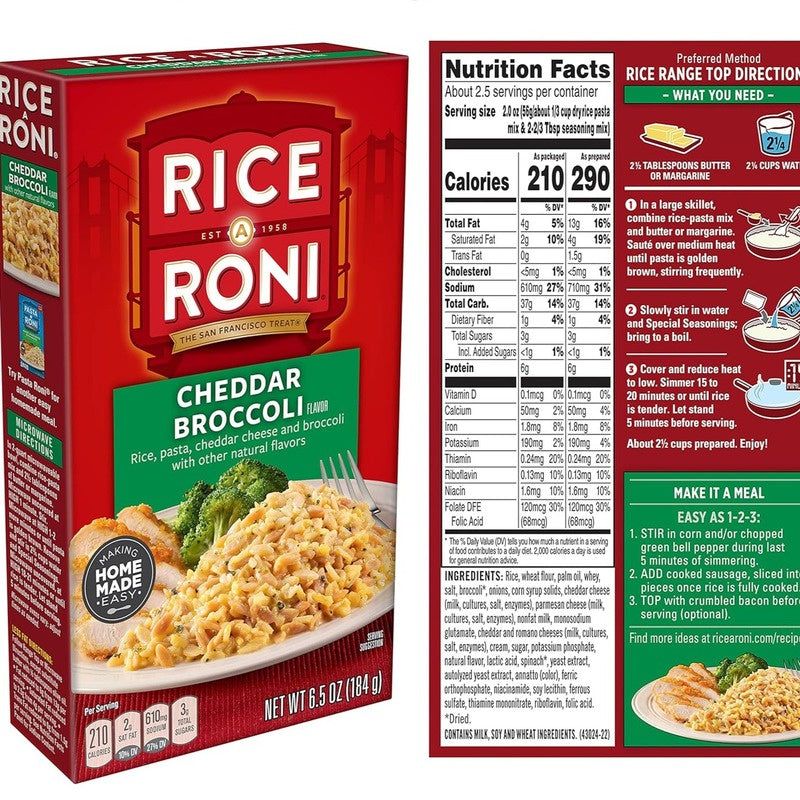 RICE-A-RONI Cheddar Broccoli 6.5oz