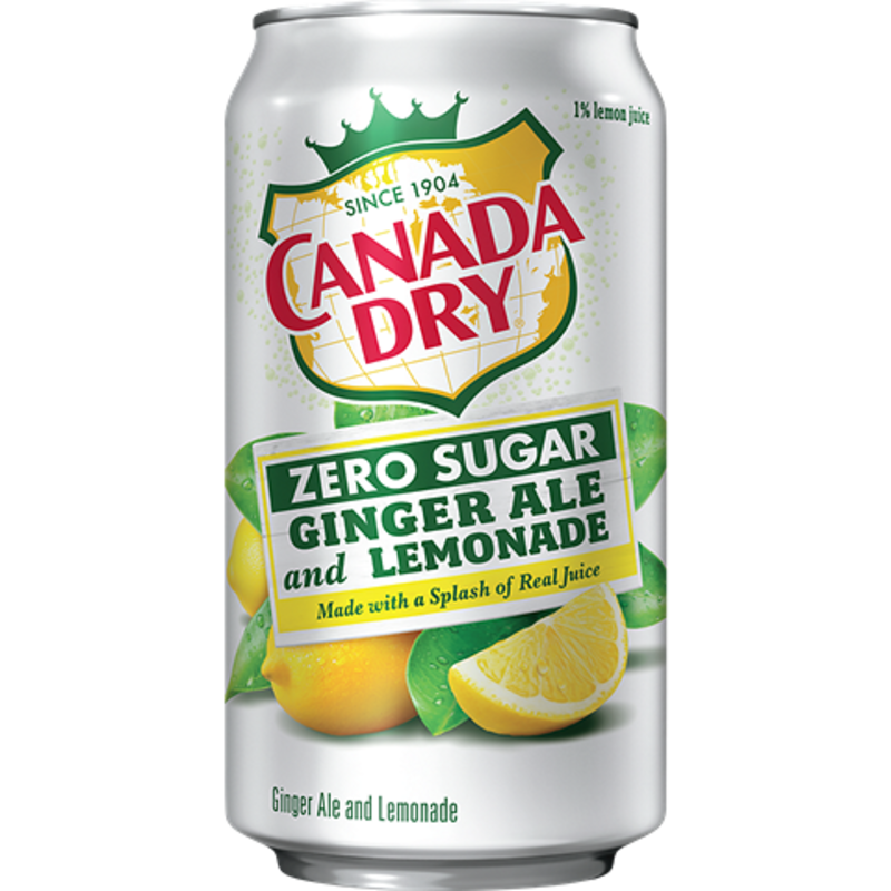 CANADA DRY Zero Sugar Ginger Ale & Lemonade 12oz can