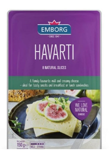 EMBORG Havarti Sliced Cheese 150g