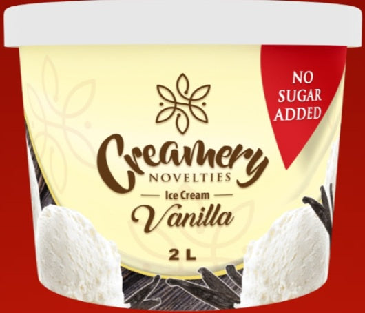 CREAMERY Novelties Ice-Cream Vanilla No Sugar Added 2L