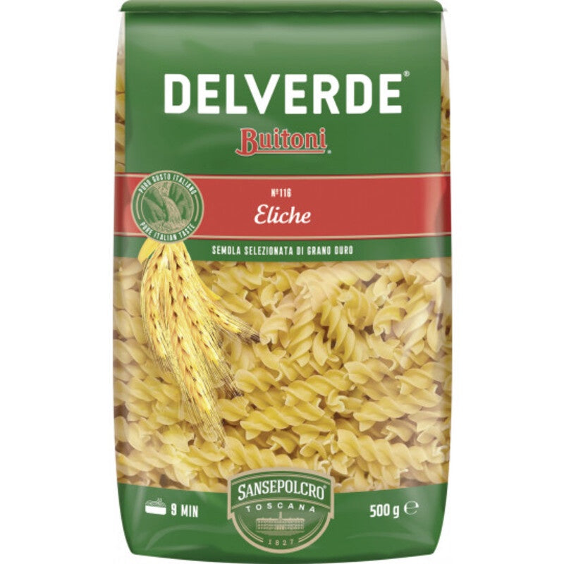 DELVERDE Eliche Pasta Twists 500g