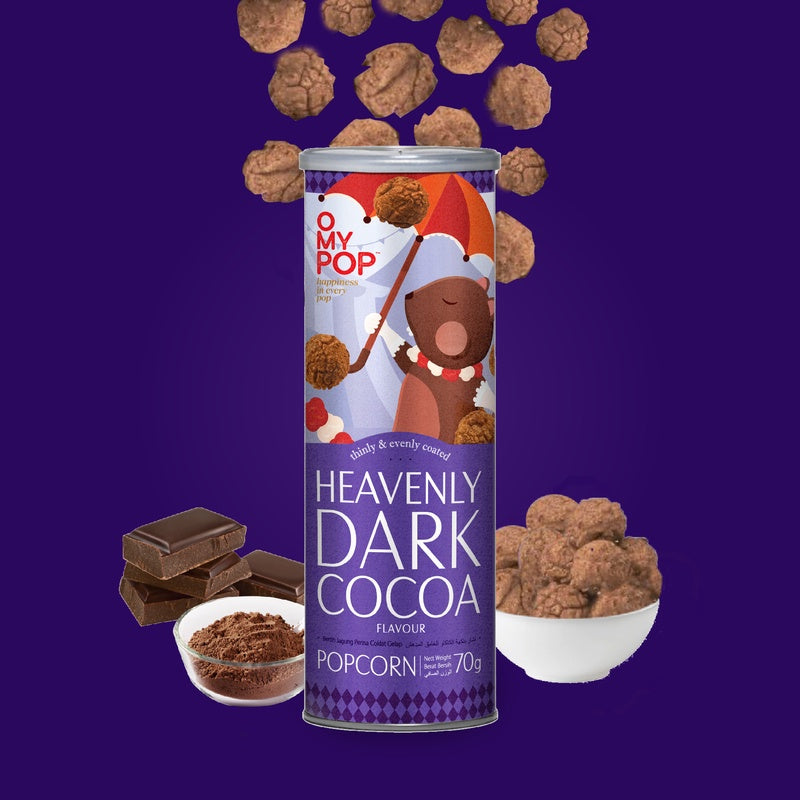 O MY POP Heavenly Dark Cocoa Popcorn 70g