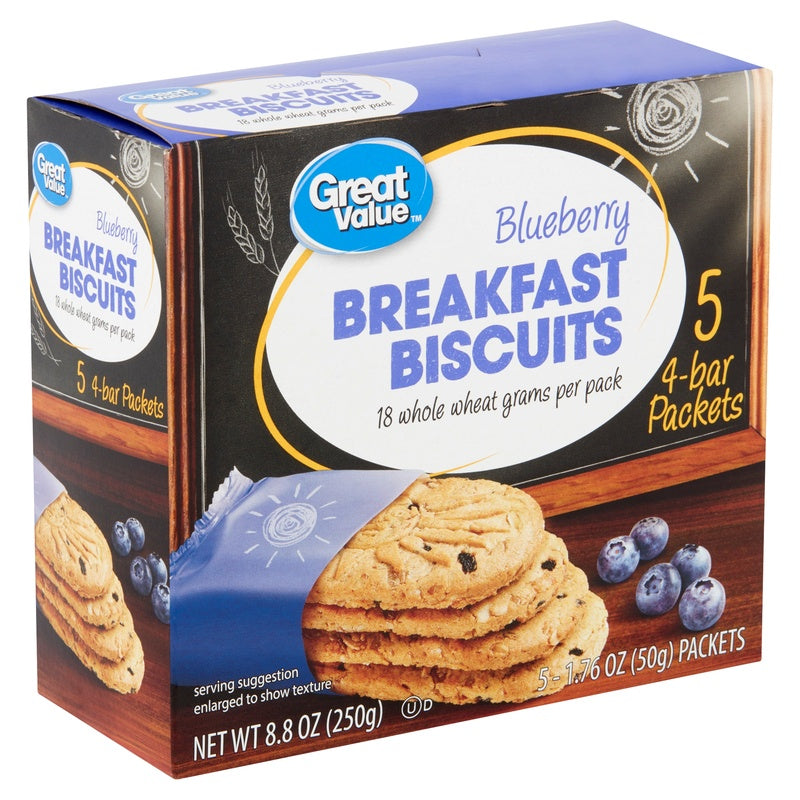 Great Value Blueberry Breakfast Bisquits 5pk