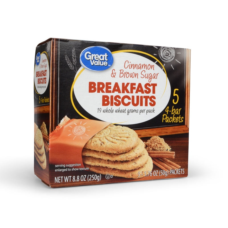 Great Value Brown Sugar & Cinnamon Breakfast Bisquits 5pk