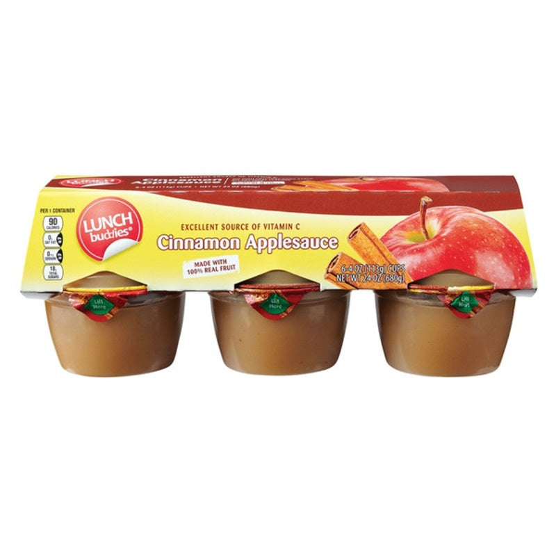 Lunch Buddies Cinnamon Applesauce 6 - 4oz cups