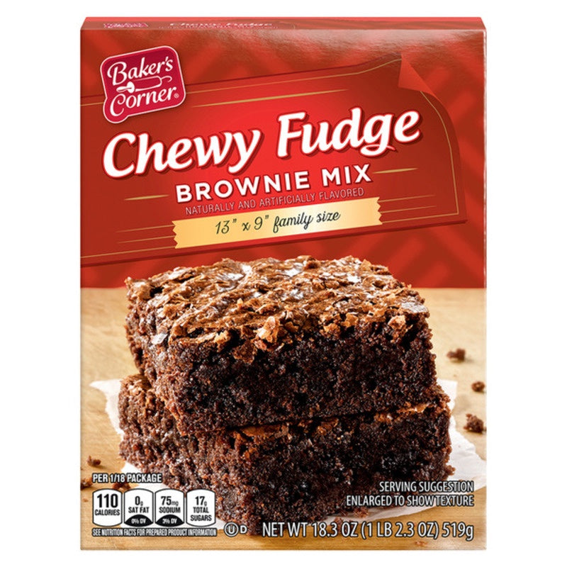 Baker's Corner Chewy Fudge Brownie Mix 18.3oz