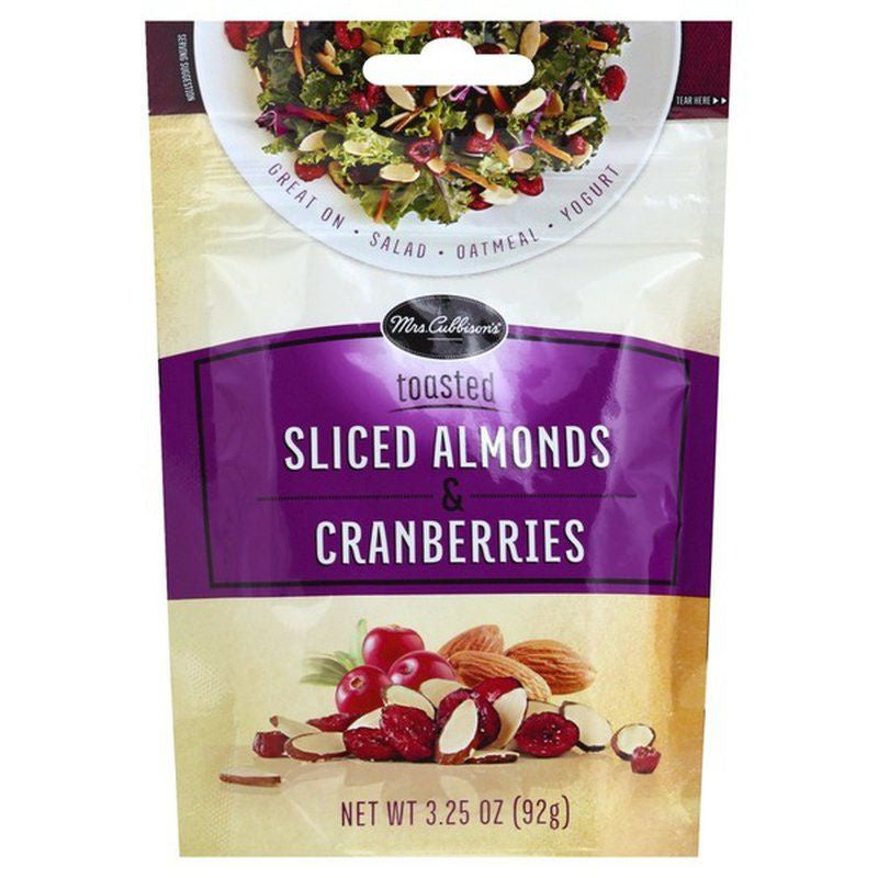 MRS. CUBBISON Toasted Sliced Almonds & Cranberries 3.25 oz