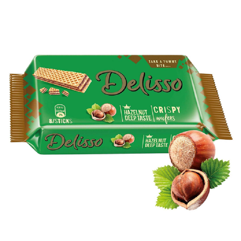 DELISSO Crispy Wafers Hazelnut 8 Sticks