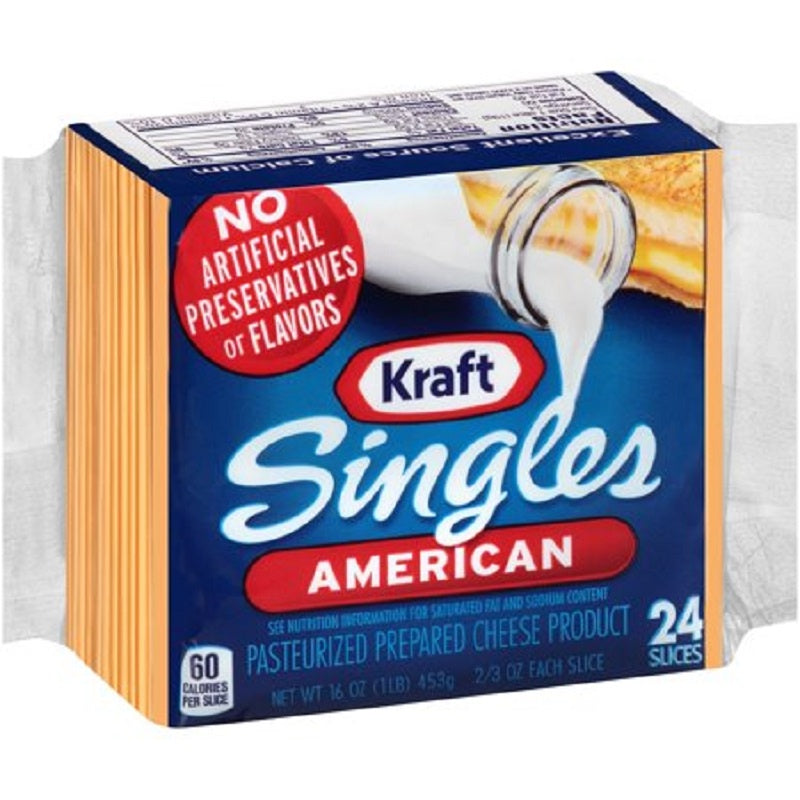KRAFT Cheese Singles 24 Slices 16 oz