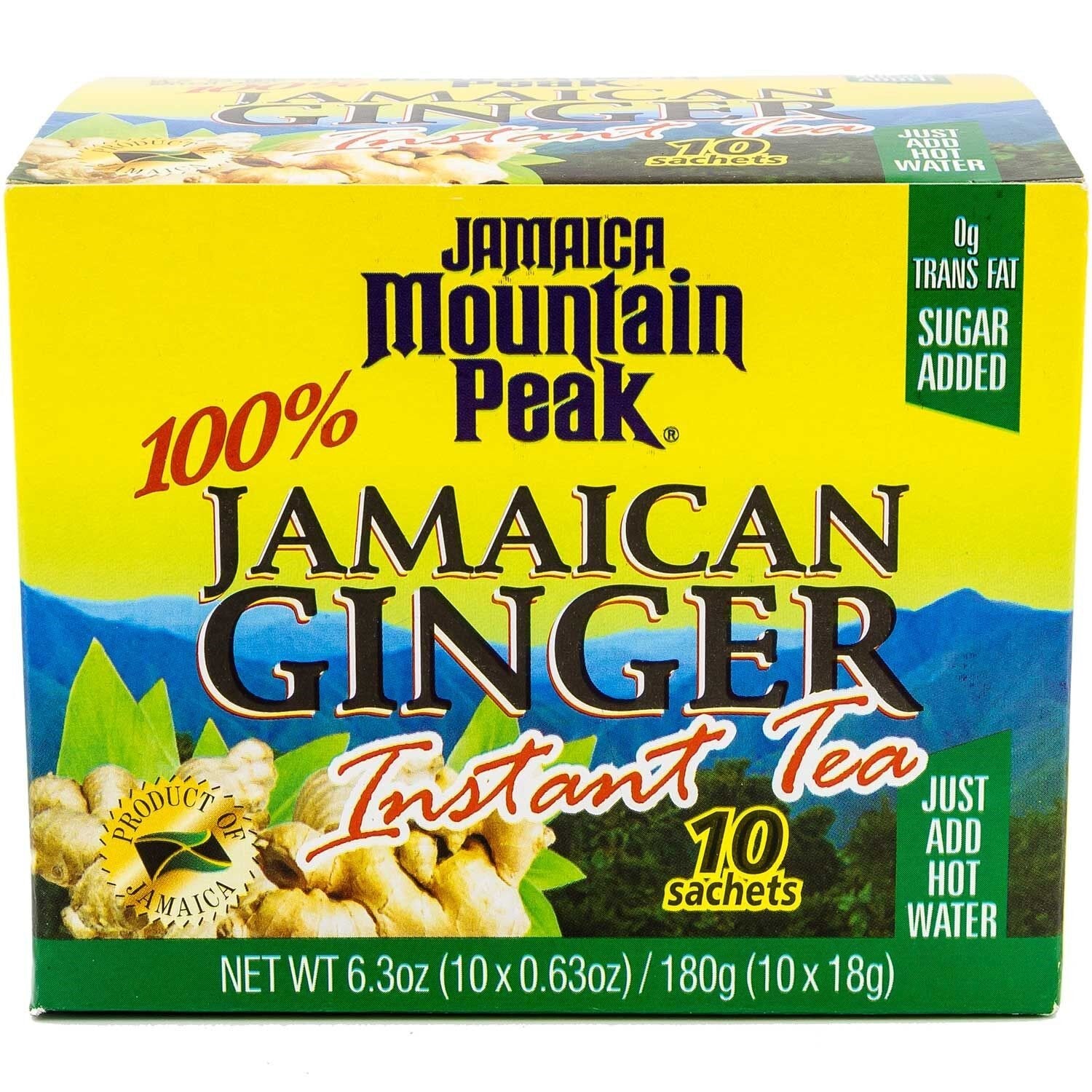 JAMAICA MOUNTAIN PEAK Sweetened Ginger Tea 10 bags