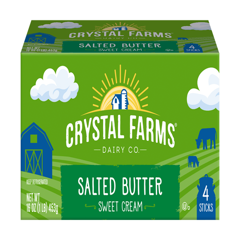 CRYSTAL FARMS Salted Butter 16 oz