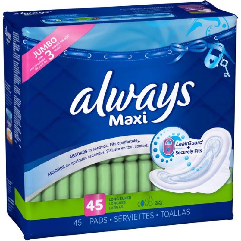 ALWAYS Maxi Long Super Size 2 45 Count