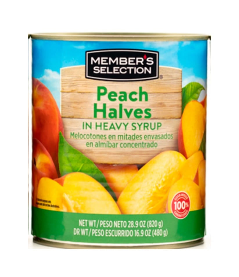 MEMBER'S SELECTION Peach Halves 28.9 oz