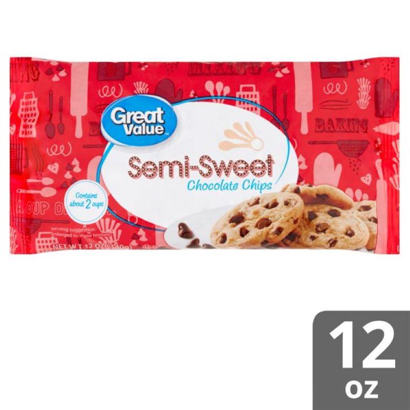 GREAT VALUE Chocolate Chips 12 oz