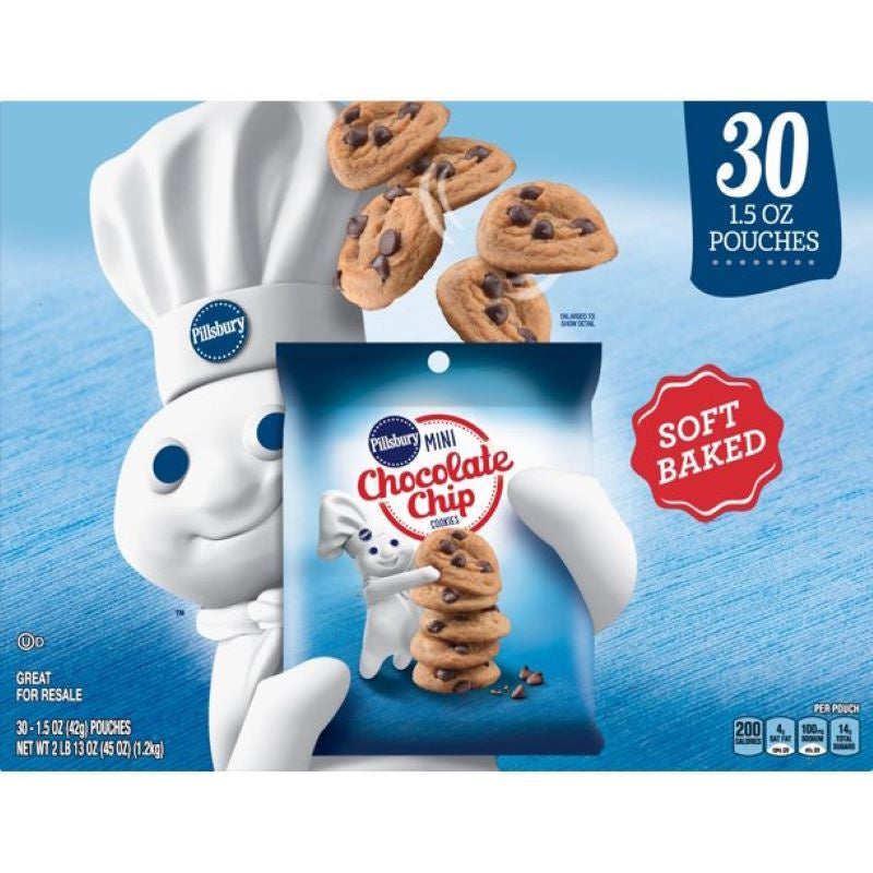 PILLSBURY  Soft Baked Mini Chocolate Chip Cookies 1.5 oz