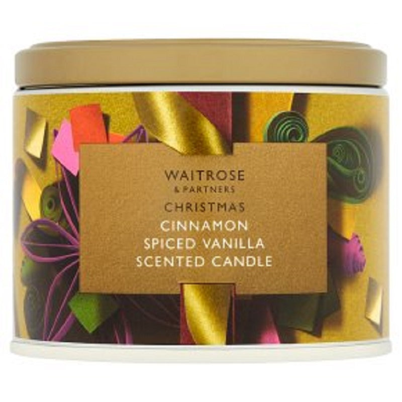 WAITROSE Cinnamon Spiced Vanilla Scented Candle