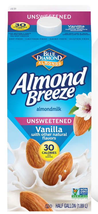 BLUE DIAMOND Almond Breeze Vanilla Unsweetened 32 oz