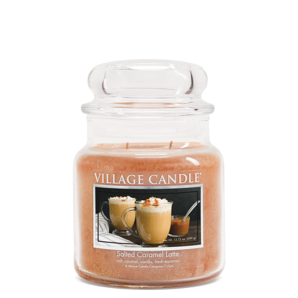 Village Candle Salted Caramel Latte Traditions Med Dome