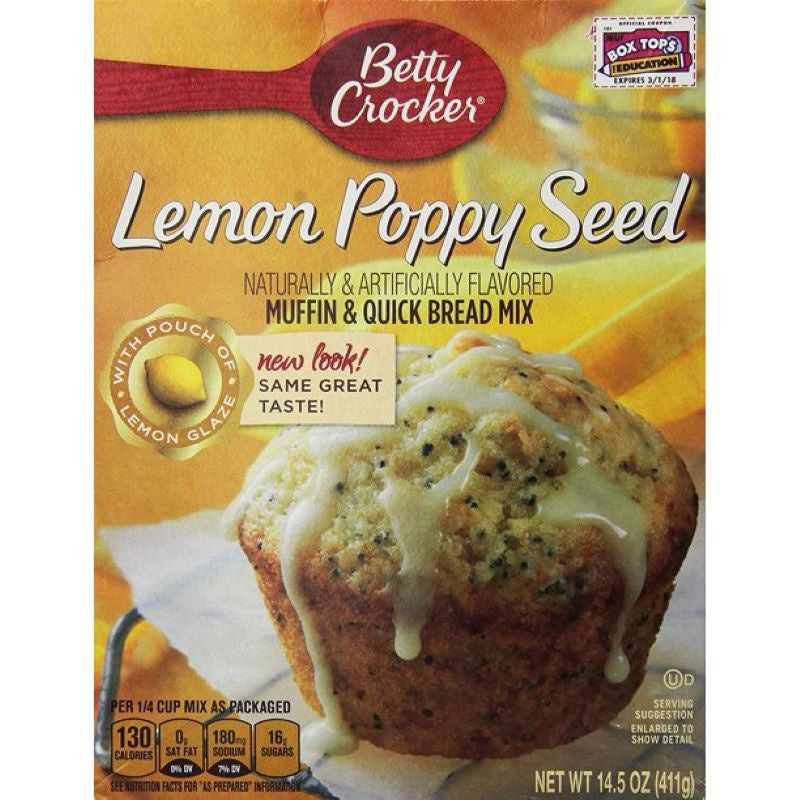 BETTY CROCKER Lemon Poppy Seed Muffin Mix 14.5oz.