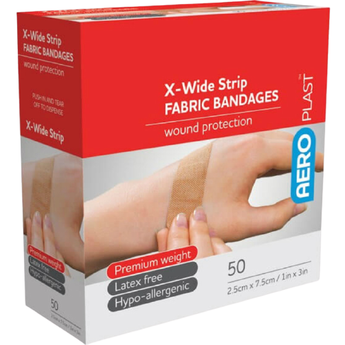 AERO PLAST X-Wide Fabric Bandages 50 count