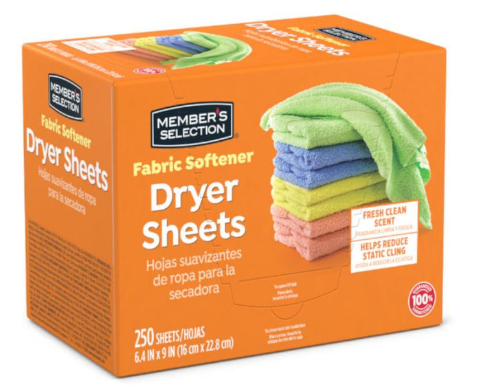 MEMBER'S SELECTION Dryer Sheets 250 count