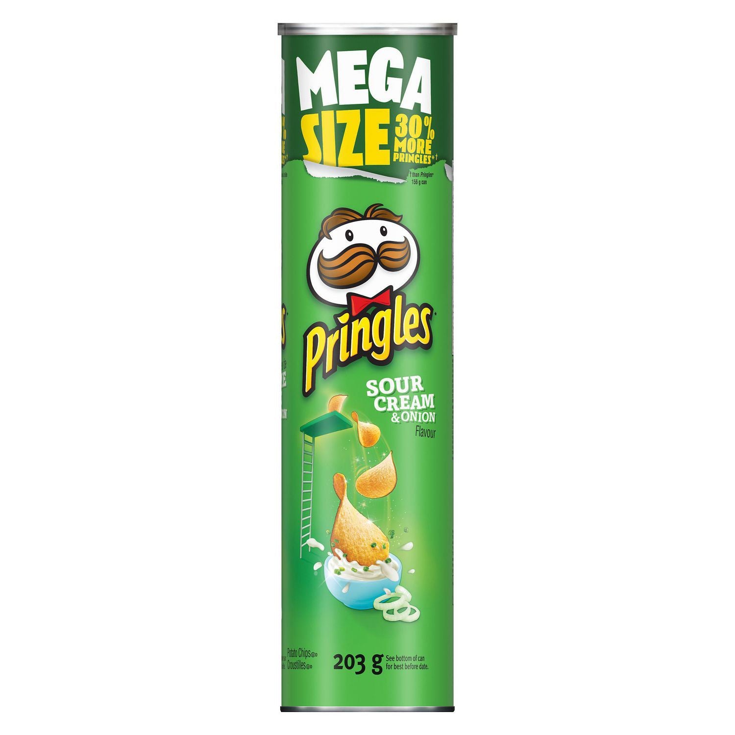 PRINGLES Sour Cream & Onion Mega Can 7.1oz