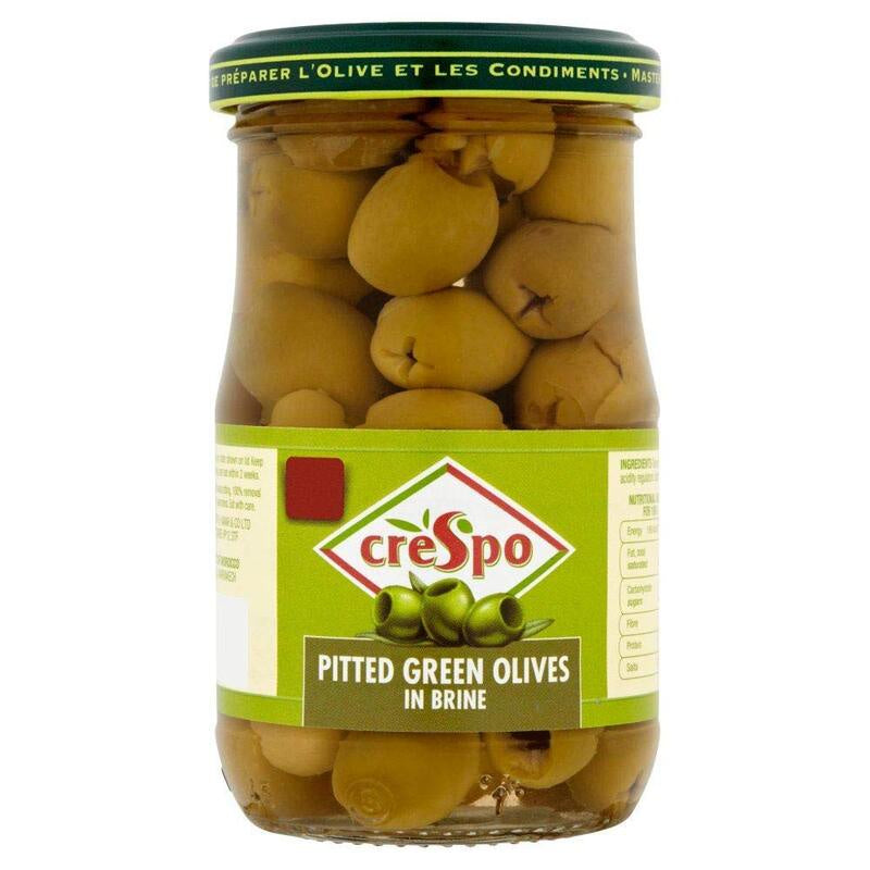 CRESPO Pitted Green Olives 198g