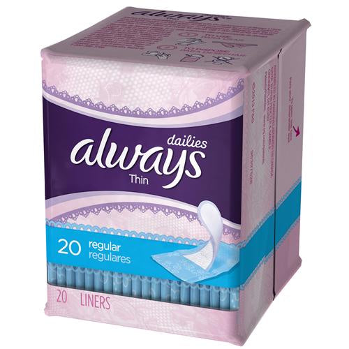 ALWAYS Daily Liners Regular 20 count