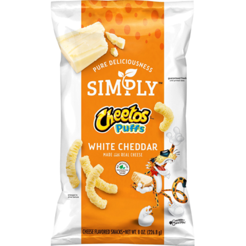 SIMPLY  White Cheddar Cheetos Puffs 7/8 oz