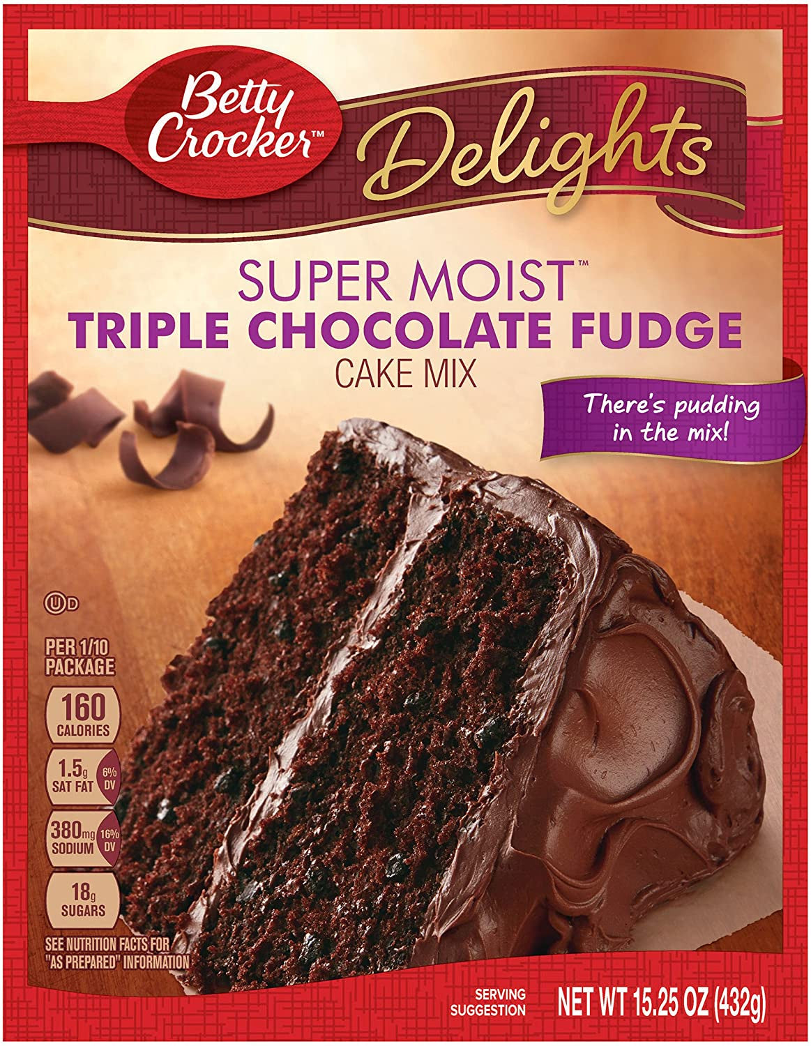 BETTY CROCKER Triple Choc Fudge Cake Mix 15.25 oz